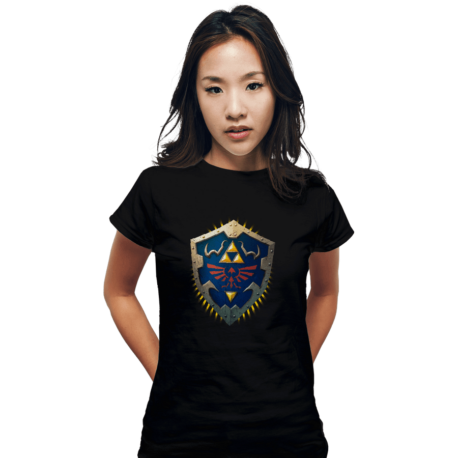 Shirts Fitted Shirts, Woman / Small / Black Hylian Shield