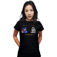 Load image into Gallery viewer, Daily_Deal_Shirts Fitted Shirts, Woman / Small / Black Cybertron Fighter
