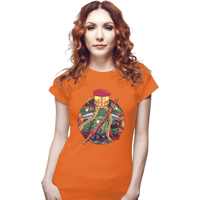 Daily_Deal_Shirts Fitted Shirts, Woman / Small / Orange Autumn Fighter