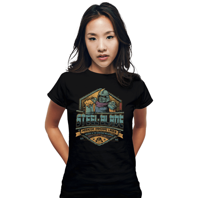 Daily_Deal_Shirts Fitted Shirts, Woman / Small / Black Steel Blade Lager