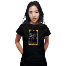 Load image into Gallery viewer, Shirts Fitted Shirts, Woman / Small / Black Tarot The Moon
