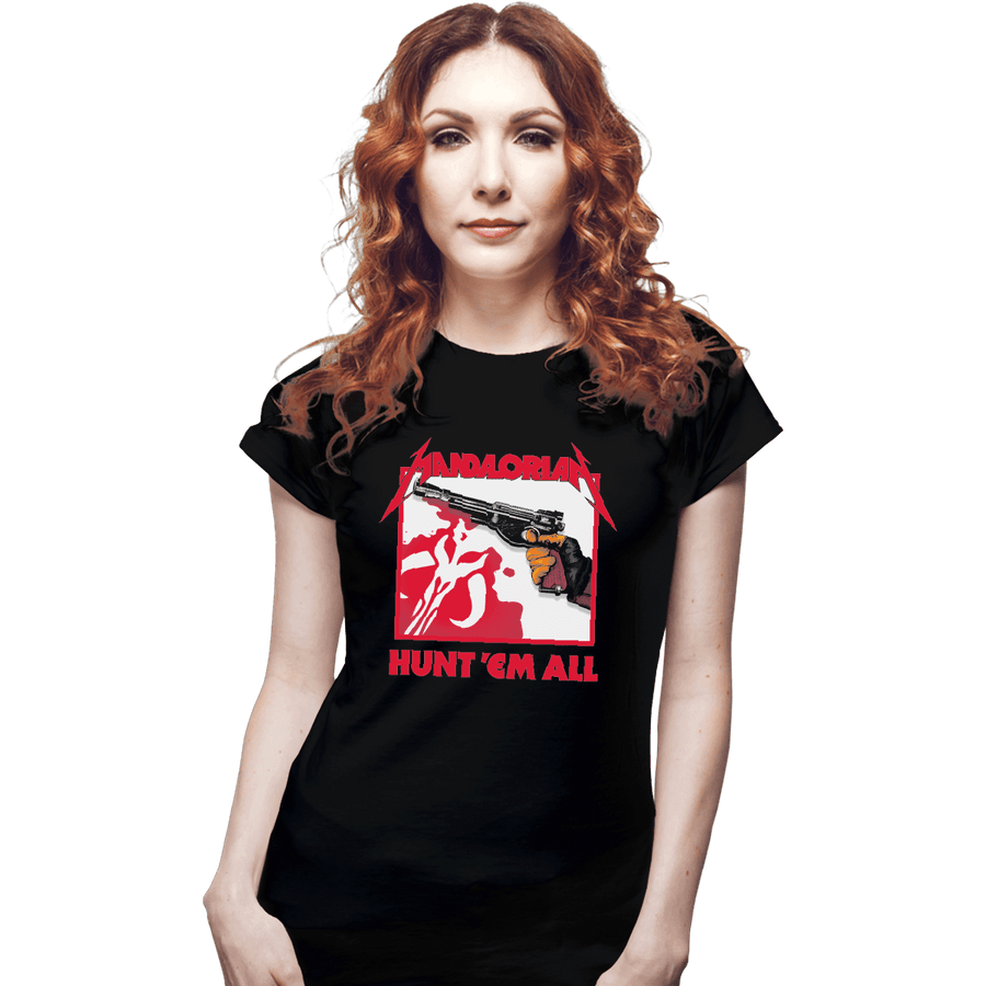 Shirts Fitted Shirts, Woman / Small / Black Hunt Em All