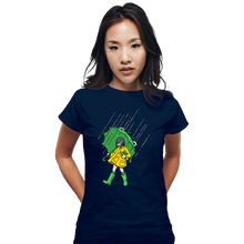Load image into Gallery viewer, Secret_Shirts Fitted Shirts, Woman / Small / Navy Frog Girl
