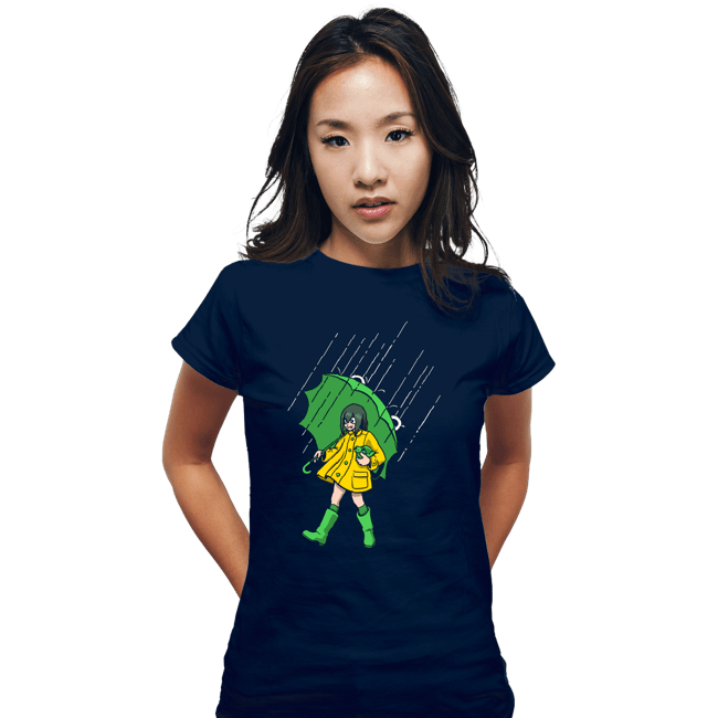 Secret_Shirts Fitted Shirts, Woman / Small / Navy Frog Girl