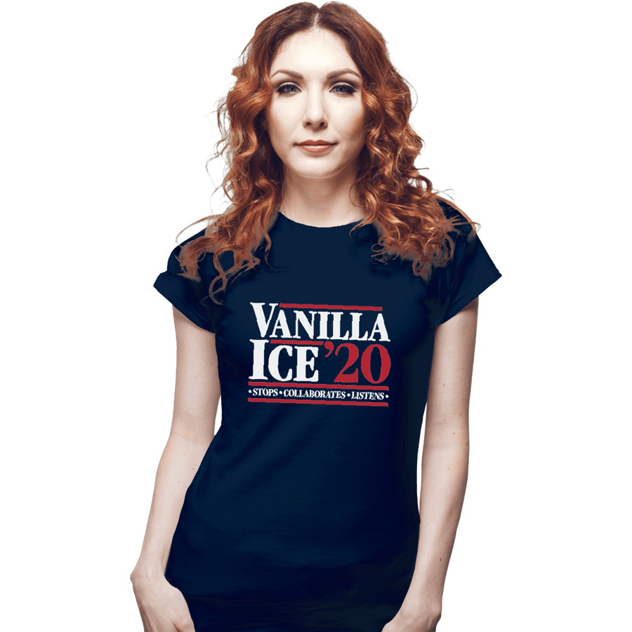 Shirts Fitted Shirts, Woman / Small / Navy Vanilla Ice 20