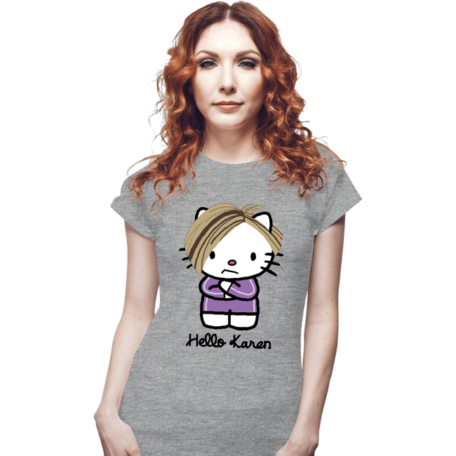 Secret_Shirts Fitted Shirts, Woman / Small / Sports Grey Karen Kitty