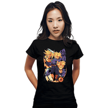 Load image into Gallery viewer, Daily_Deal_Shirts Fitted Shirts, Woman / Small / Black Saiyan Time Traveller
