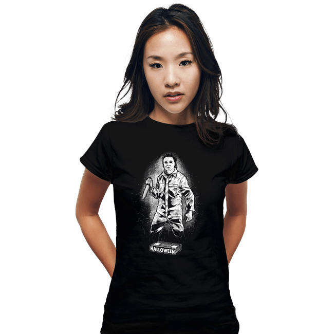 Daily_Deal_Shirts Fitted Shirts, Woman / Small / Black Glow In The Dark Michael