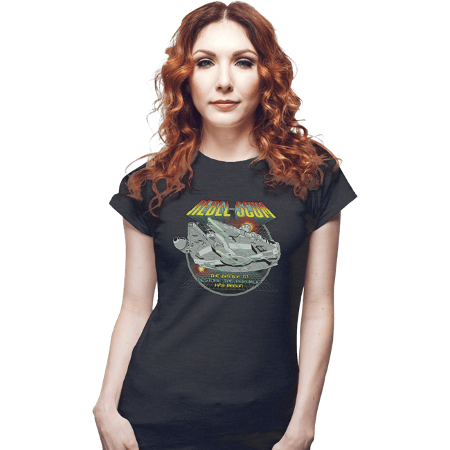 Daily_Deal_Shirts Fitted Shirts, Woman / Small / Dark Heather Vintage Arcade Rebel