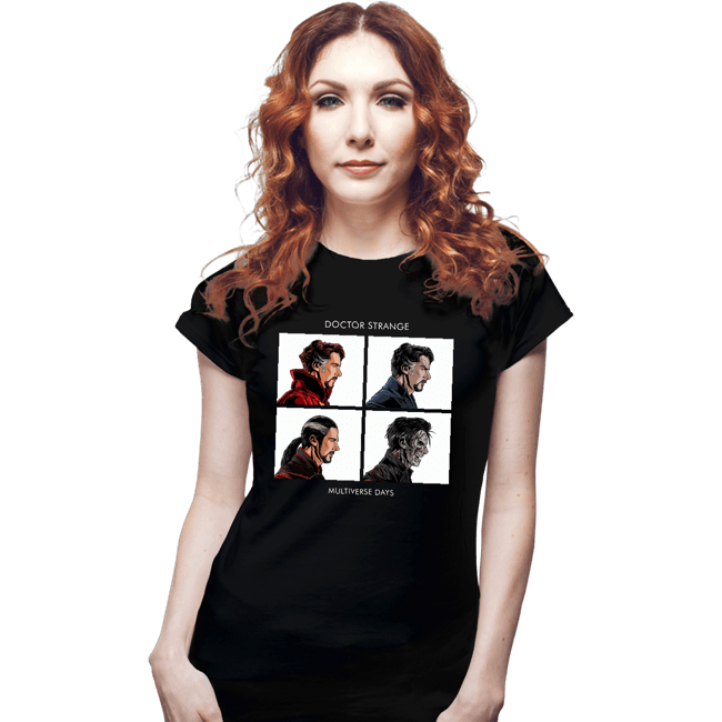 Daily_Deal_Shirts Fitted Shirts, Woman / Small / Black Multiverse Days