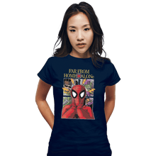 Load image into Gallery viewer, Shirts Fitted Shirts, Woman / Small / Navy Far From Home Alone

