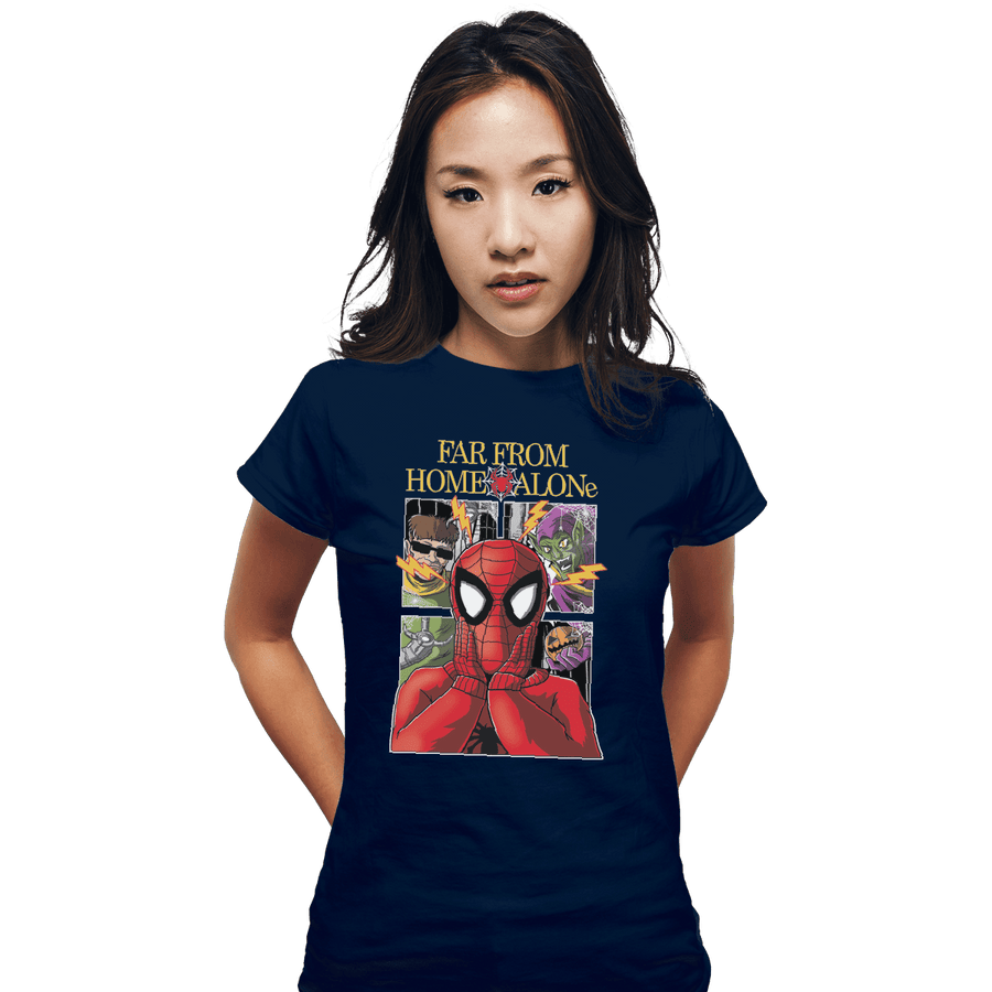 Shirts Fitted Shirts, Woman / Small / Navy Far From Home Alone