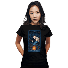 Load image into Gallery viewer, Daily_Deal_Shirts Fitted Shirts, Woman / Small / Black Tarot Ghibli The Lovers
