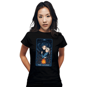 Daily_Deal_Shirts Fitted Shirts, Woman / Small / Black Tarot Ghibli The Lovers