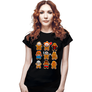 Daily_Deal_Shirts Fitted Shirts, Woman / Small / Black Ginger Horror