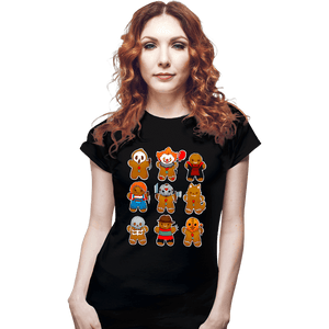 Daily_Deal_Shirts Fitted Shirts, Woman / Small / Black Ginger Horror