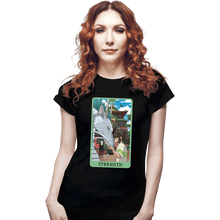Load image into Gallery viewer, Daily_Deal_Shirts Fitted Shirts, Woman / Small / Black Tarot Ghibli Strength
