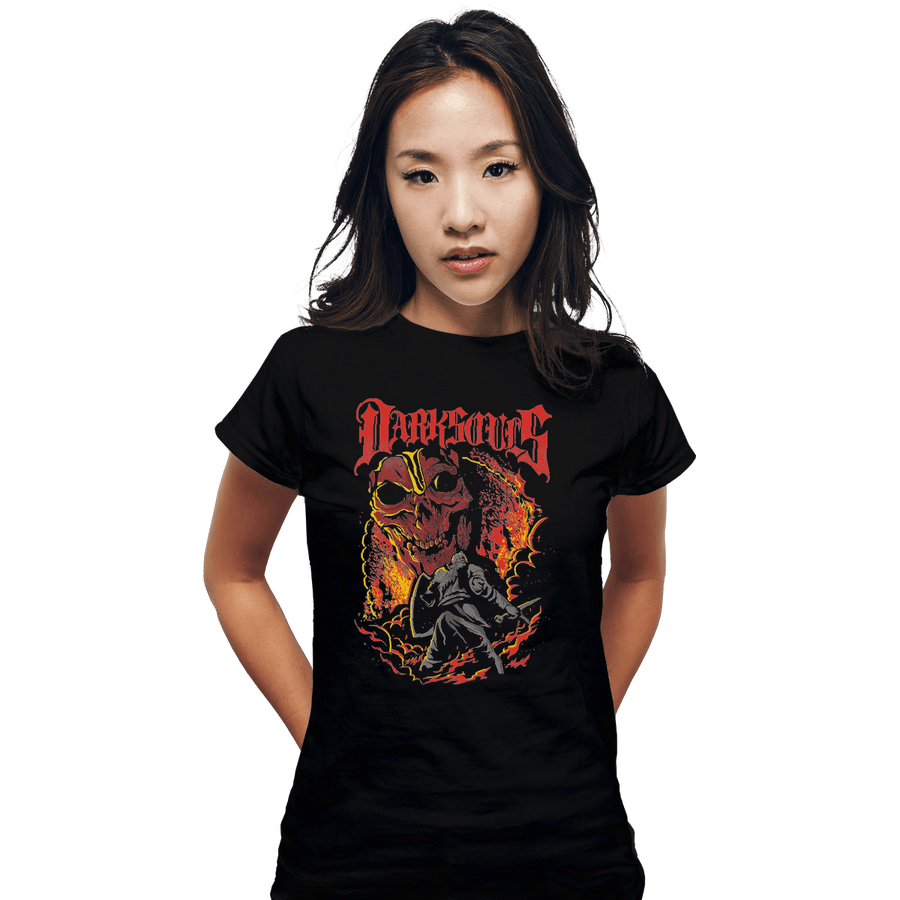 Shirts Fitted Shirts, Woman / Small / Black Metal Dark Souls