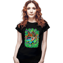 Load image into Gallery viewer, Daily_Deal_Shirts Fitted Shirts, Woman / Small / Black The Mystery Machine
