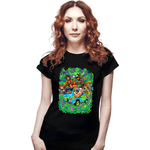 Load image into Gallery viewer, Daily_Deal_Shirts Fitted Shirts, Woman / Small / Black The Mystery Machine
