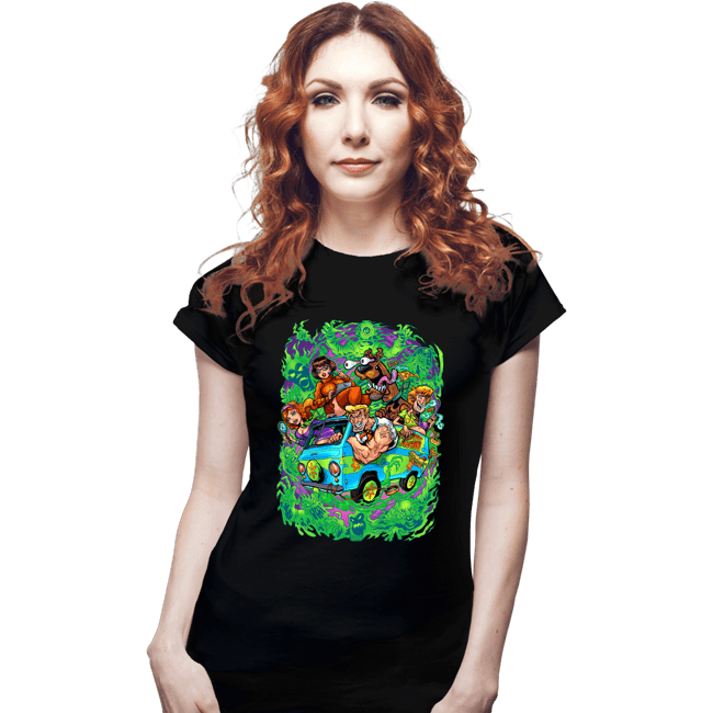 Daily_Deal_Shirts Fitted Shirts, Woman / Small / Black The Mystery Machine