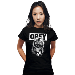 Shirts Fitted Shirts, Woman / Small / Black They Obey