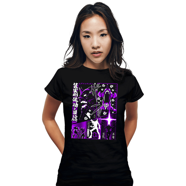 Secret_Shirts Fitted Shirts, Woman / Small / Black Evangelion Manga