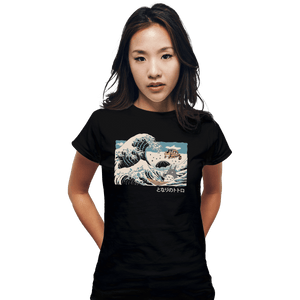 Shirts Fitted Shirts, Woman / Small / Black The Great Wave Of Spirits