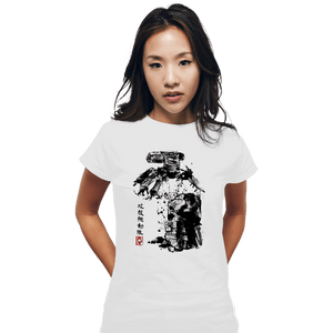 Daily_Deal_Shirts Fitted Shirts, Woman / Small / White Major Vs Tank Sumi-e