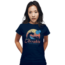 Load image into Gallery viewer, Shirts Fitted Shirts, Woman / Small / Navy Surf Arrakis

