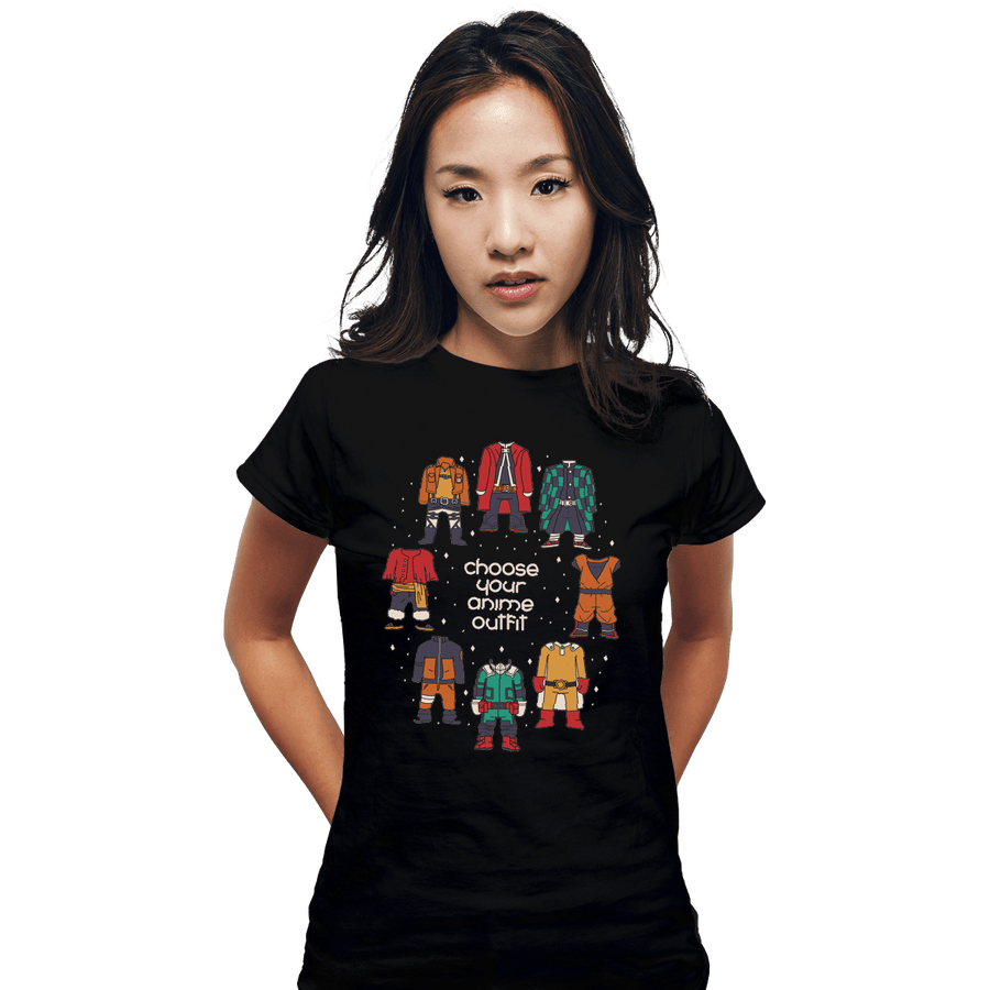 Shirts Fitted Shirts, Woman / Small / Black Choose Your Anime Outfit