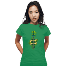 Load image into Gallery viewer, Shirts Fitted Shirts, Woman / Small / Irish Green Brave Hero
