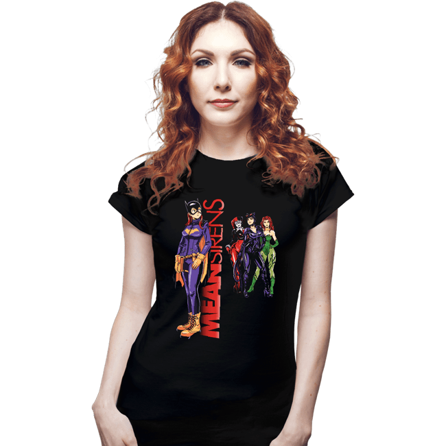 Daily_Deal_Shirts Fitted Shirts, Woman / Small / Black Mean Sirens