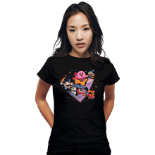 Load image into Gallery viewer, Daily_Deal_Shirts Fitted Shirts, Woman / Small / Black Pink Blob Game
