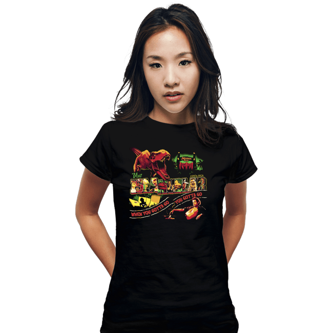 Sold_Out_Shirts Fitted Shirts, Woman / Small / Black Visit Isla Nublar