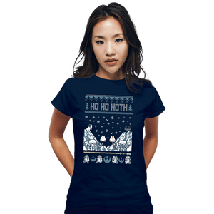 Shirts Fitted Shirts, Woman / Small / Navy Ho Ho Hoth