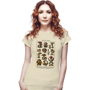 Daily_Deal_Shirts Fitted Shirts, Woman / Small / White Mario Mushrooms