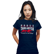 Load image into Gallery viewer, Daily_Deal_Shirts Fitted Shirts, Woman / Small / Navy House Targaryen
