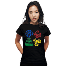 Load image into Gallery viewer, Secret_Shirts Fitted Shirts, Woman / Small / Black Four Nations

