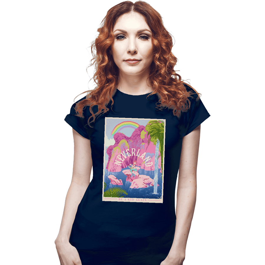 Shirts Fitted Shirts, Woman / Small / Navy Visit Neverland