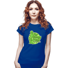 Load image into Gallery viewer, Shirts Fitted Shirts, Woman / Small / Royal Blue Gummi Venus
