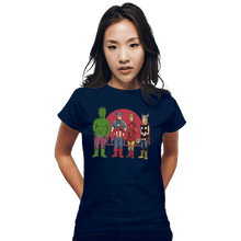 Load image into Gallery viewer, Shirts Fitted Shirts, Woman / Small / Navy King Of The Heroes
