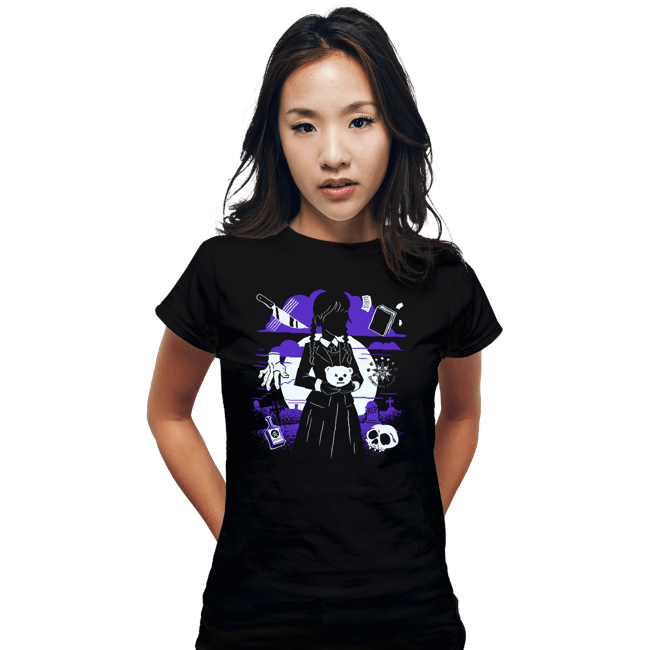Daily_Deal_Shirts Fitted Shirts, Woman / Small / Black Wednesday Torturer