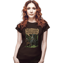 Load image into Gallery viewer, Daily_Deal_Shirts Fitted Shirts, Woman / Small / Black Middle Earth Adventure
