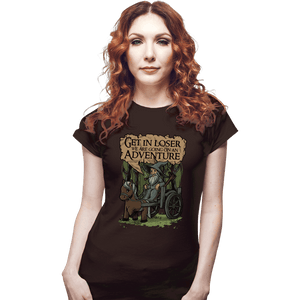 Daily_Deal_Shirts Fitted Shirts, Woman / Small / Black Middle Earth Adventure