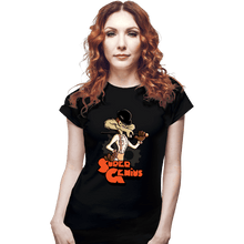 Load image into Gallery viewer, Daily_Deal_Shirts Fitted Shirts, Woman / Small / Black A Clockwork Genius
