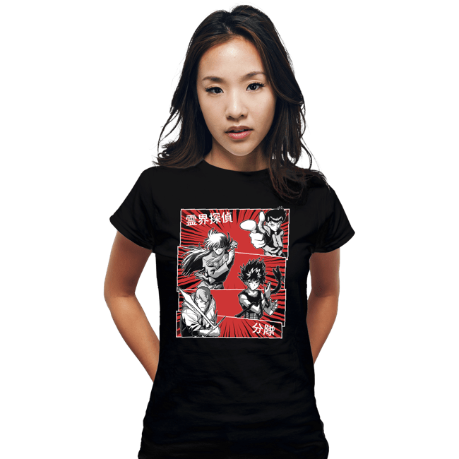 Daily_Deal_Shirts Fitted Shirts, Woman / Small / Black Spirit World Detectives