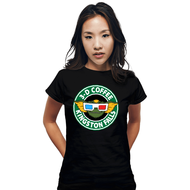 Daily_Deal_Shirts Fitted Shirts, Woman / Small / Black Kingston Falls Coffee