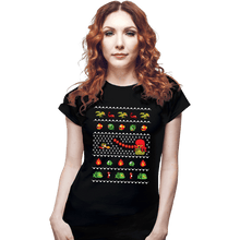 Load image into Gallery viewer, Shirts Fitted Shirts, Woman / Small / Black Alex Kidd In Christmas World
