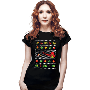 Shirts Fitted Shirts, Woman / Small / Black Alex Kidd In Christmas World